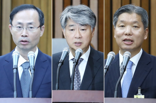 김기영, 이종석, 이영진 헌법재판관 후보자(사진=연합뉴스)