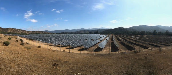 15일 준공, 상업운전에 돌입한 칠레 산타로사 태양광 발전소.  사진제공=대림산업.