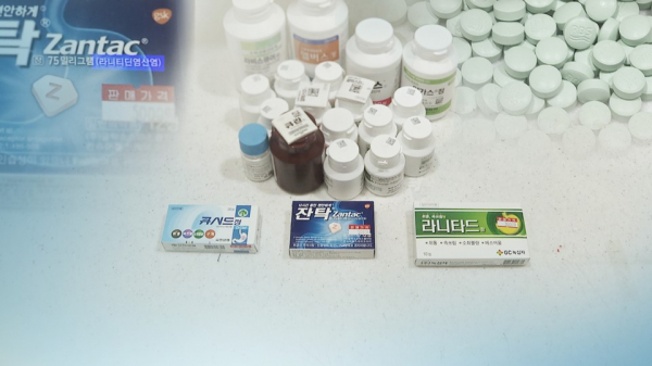 발암 우려 물질이 검출돼 판매가 중단된 라니티딘 성분 의약품들(사진=연합뉴스 제공)