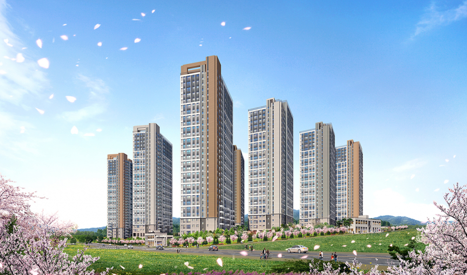 대전 둔곡 우미린 투시도. 사진=우미건설