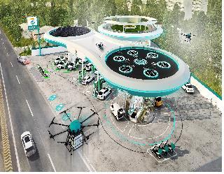 드론 유통물류배송 허브 개념도. 산업통상자원부 제공