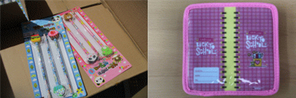 유해화학물이 초과 검출된 학용품. 사진=산업통상자원부