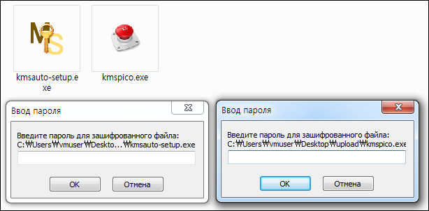 사용자가 해당 악성 실행파일을 실행하면 비밀번호 입력창이 나타난다. 사진=안랩