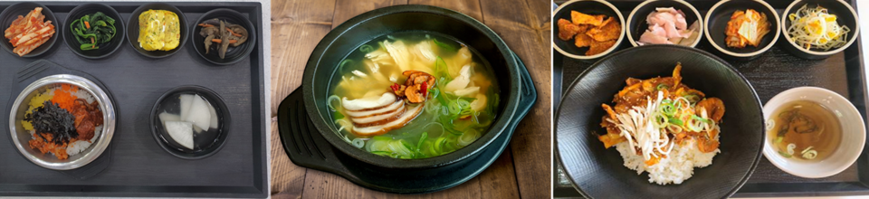 치악산큰송이제육덮밥(치악휴게소 춘천방향, 5500원), 문막한방닭곰탕(문막휴게소 강릉방향, 5500원), 쭈꾸미알밥(화성휴게소 목포방향, 5500원). 사진=한국도로공사