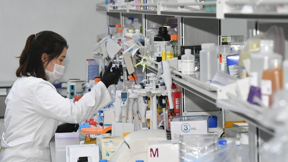 경기도용인 GC녹십자 연구소에서 13일 혈장치료제 연구를 진행하고 있다. 연합뉴스