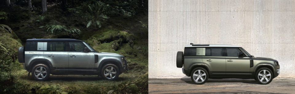 구불구불한 비포장 도로 탐험을 위해 설계된 컨트리팩과 도시에서 독보적이고 세련된 존재감을 발휘하도록 해주는 어반팩. 사진=재규어 랜드로버 코리아