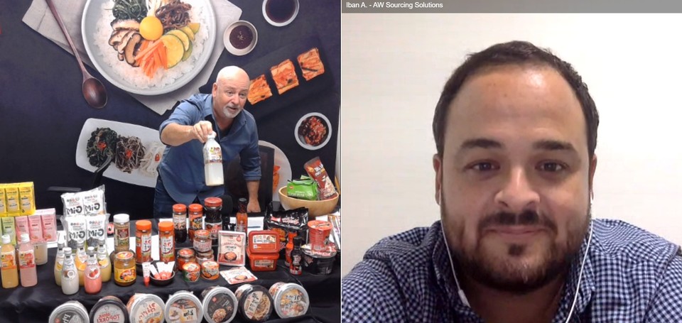 미국 최대 식품박람회인 ‘ECRM벤더박람회’ 에서 국내 홍삼과 김치 등이 소개돼 큰 인기를 얻었다. 사진 aT