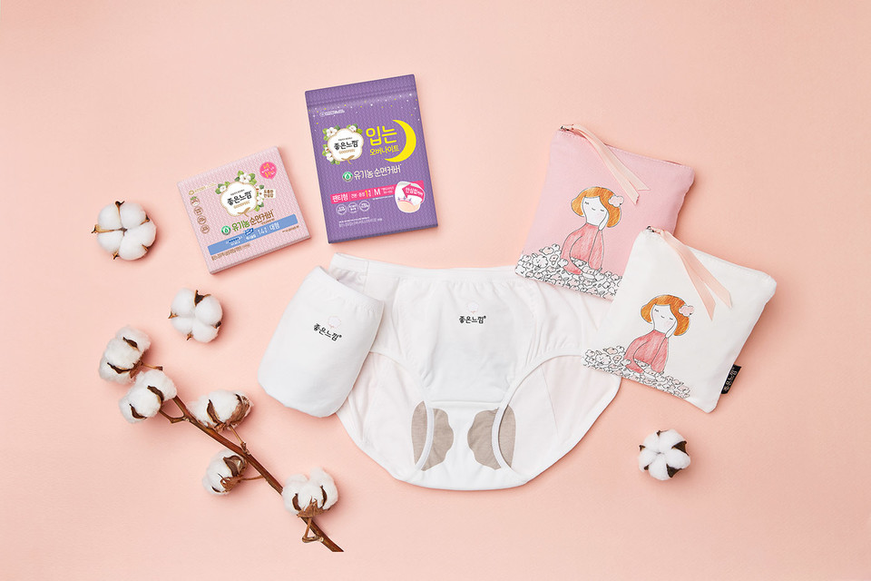 유한킴벌리의 좋은느낌 처음생리팬티 캠페인