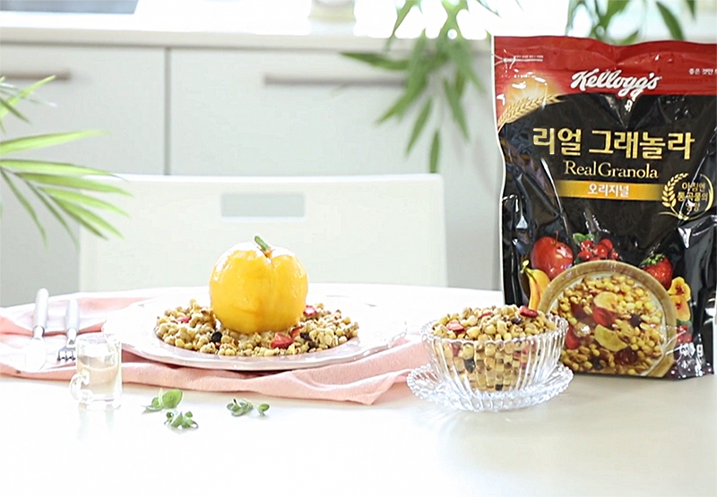 유명 브런치 카페 인기 디저트와의 만남, ‘켈로그와 함께하는 그릭모모’ 사진=농심켈로그