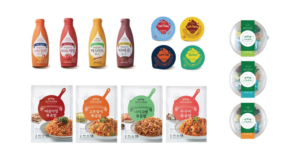 동원홈푸드가 선보이는 볶음밥과 소스, 샐러드 사진=동원홈푸드