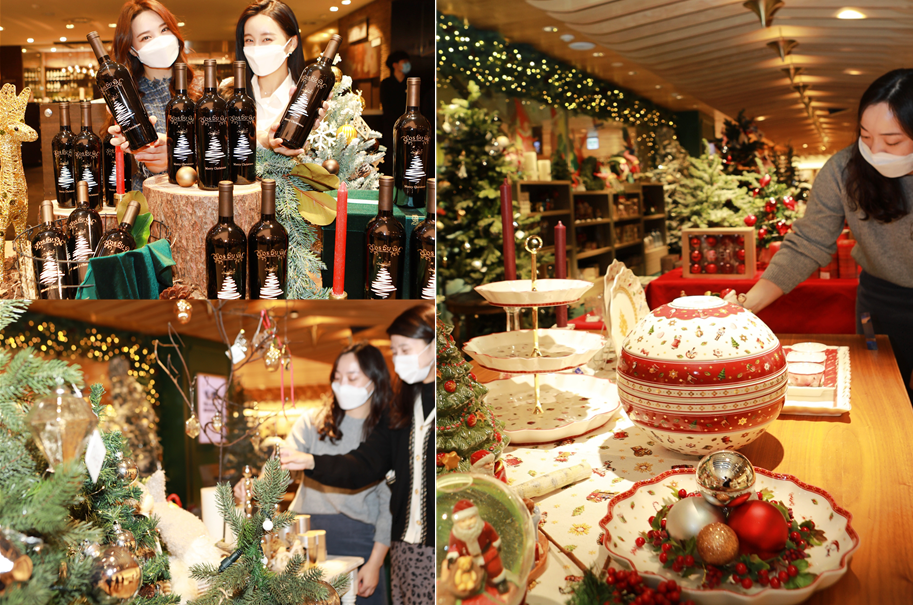 롯데백화점은 홈파티를 준비하는 고객들을 위해 오는 12월 20일까지 본점에서 수입 테이블 웨어 및 홈데코 상품들을 판매하는 ‘크리스마스 마켓’을 진행한다. 사진=롯데백화점