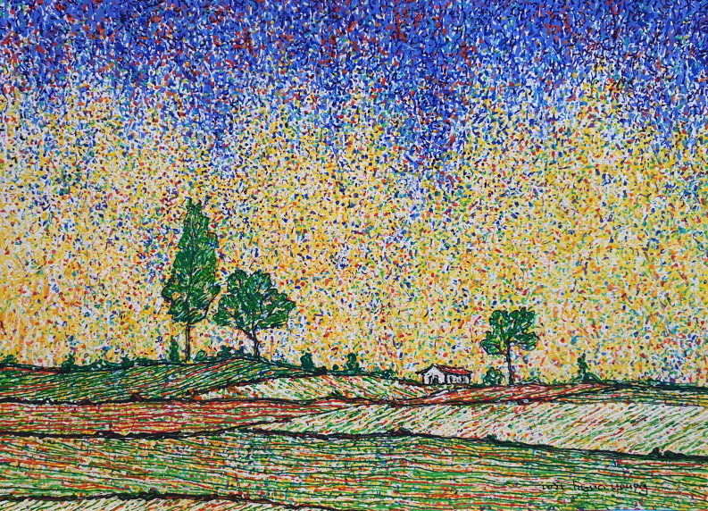 이현영 작가의 ‘봄이오는 마을’ 사진=㈜한진