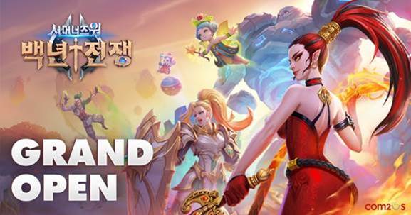 컴투스는 29일 서머너즈워: 백년전쟁을 구글플레이스토어와 애플 앱스토어 양대 마켓에 출시했다.  사진=컴투스