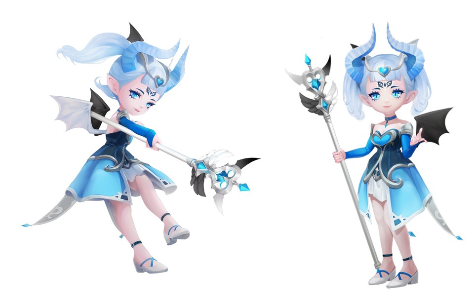 마법사 스타일의 코스튬을 선보이는 중계 투수 트레이너 ‘이브’ 사진=게임빌