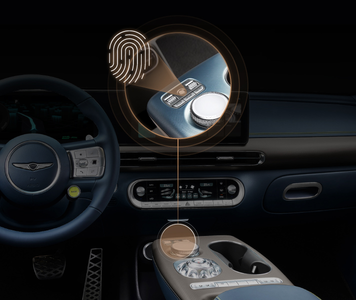 GV60에 탑재될 지문인식 시스템 [사진=현대자동차 뉴스룸]