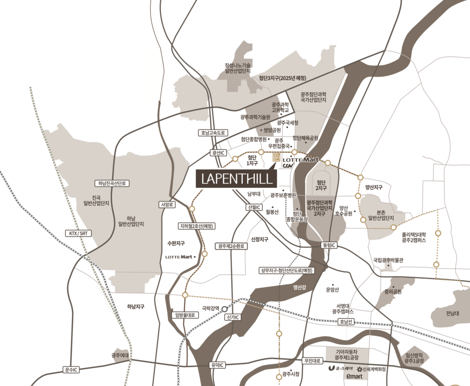 광주 라펜트힐 지역도 [사진=현대건설]