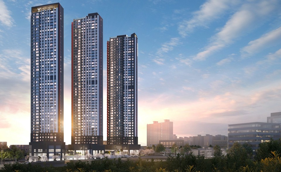 달서 롯데캐슬 센트럴스카이 투시도 [사진=롯데건설]