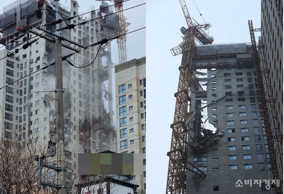 광주 화정 아이파크 붕괴 현장 [사진=제보자 제공]