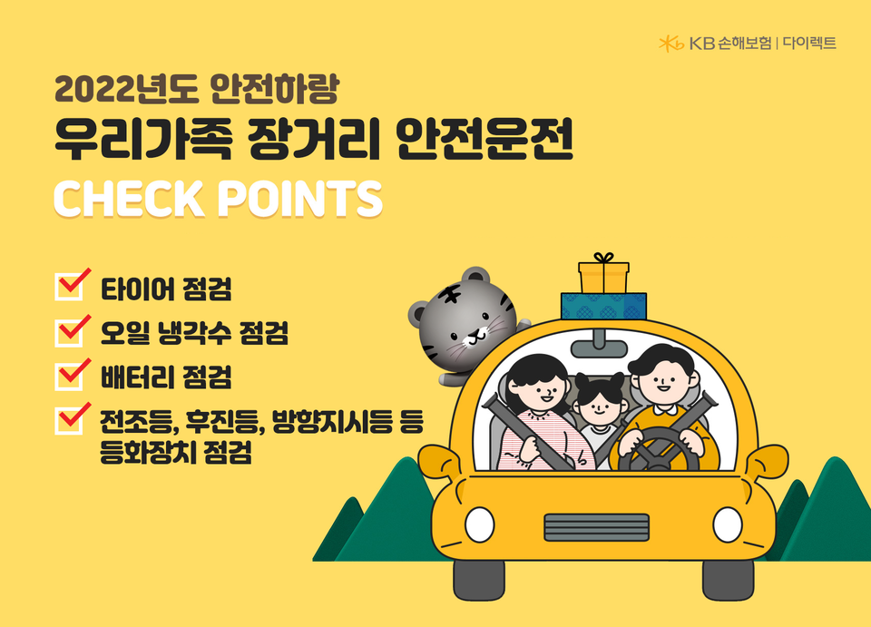 KB손해보험 다이렉트는 1월 26일부터 2월 2일까지 ‘2022년도 안전하랑!’안전운전 캠페인을 진행한다. [사진=KB손해보험]