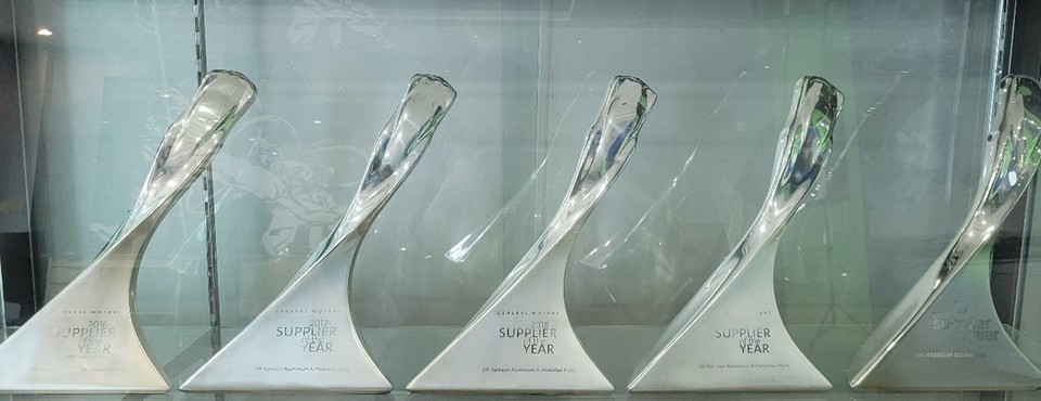 남선알미늄 자동차사업부문 GM ‘올해의 공급사’ 수상 상패 이미지 [사진=SM남선알미늄]