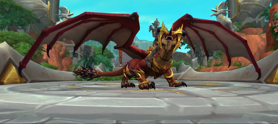 현재는 용의 섬 안에서만 다양한 비행액션 활용이 된다. [사진=블리자드 엔터테인먼트]