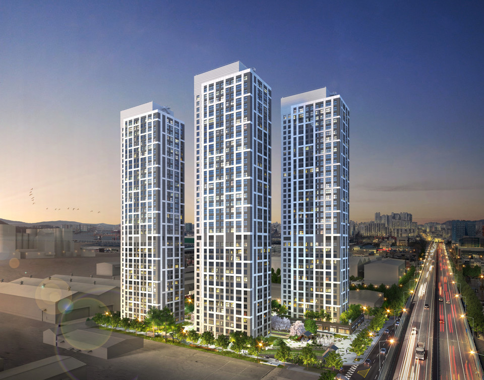 e편한세상 시티 항동 마리나 투시도 [사진=DL이앤씨]