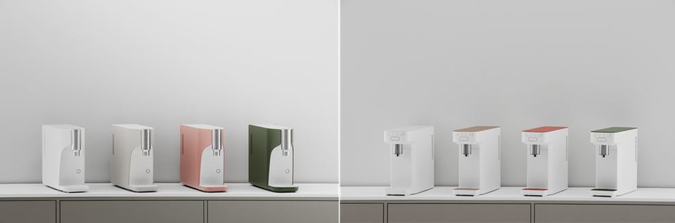  ‘올인원 직수 정수기’(좌)와 ‘스스로 직수 정수기’(우) [사진=SK매직]