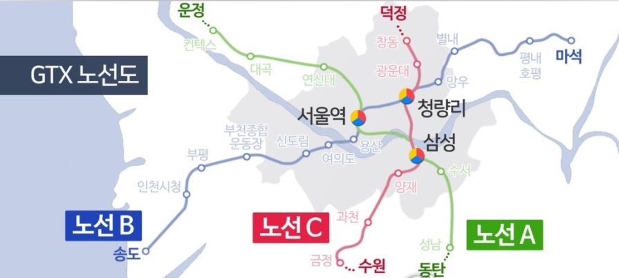 GTX 노선 [사진=연합뉴스]