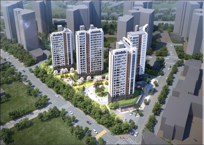 인천 왕길역 공동주택 신축공사 조감도 [사진=금호건설]