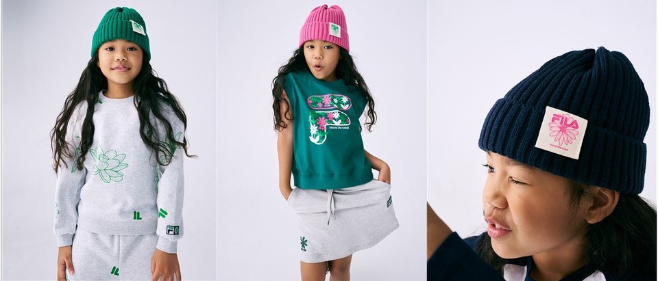 이번 콜라보를 통해 활동성과 디자인 모두 챙긴 의류와 액세서리 등 다양한 제품이 출시된다. [사진=휠라 키즈]