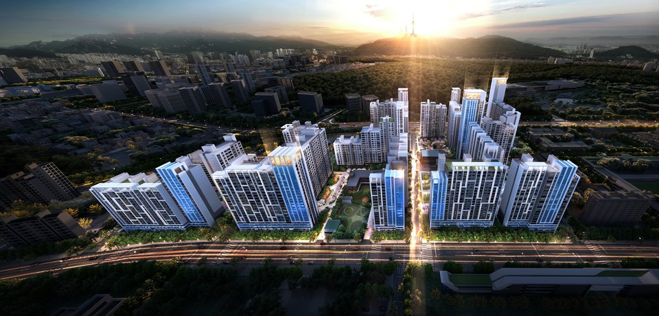 현대엔지니어링 한가람아파트 리모델링 시공 조감도 [사진=현대엔지니어링]