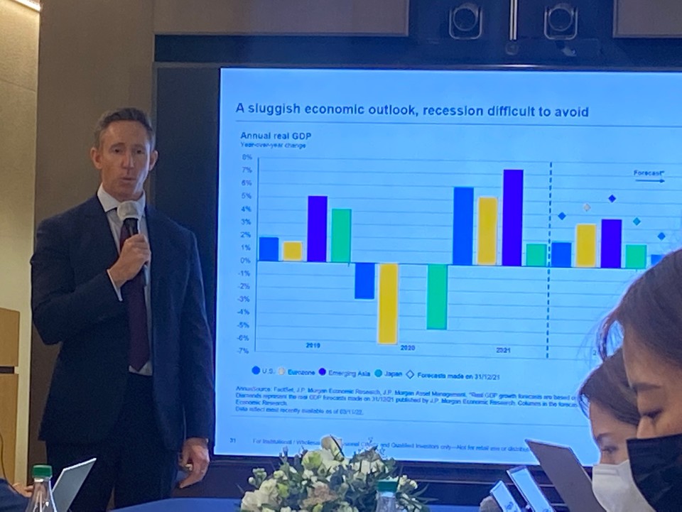 케리 크레이그 글로벌마켓 전략 담당은 이어진 '2023년 전망'에서 내년 인플레이션은 공급망 개선에 힘입어 하락할 것으로 예상했으나 그 여정은 불확실하다고 예상했다. [사진=문재호 기자]