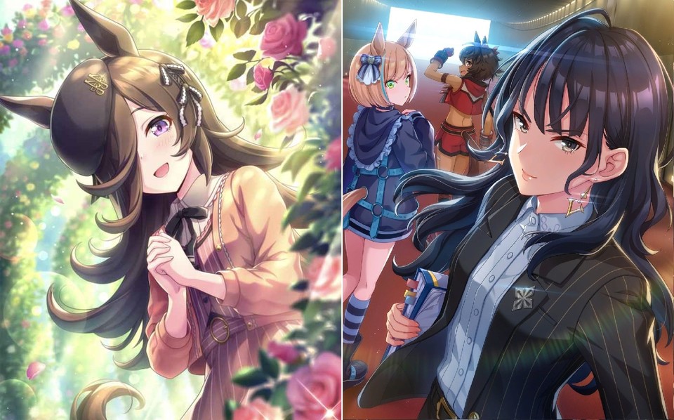 아오하루배 시나리오 최중요 SSR서포트 카드인 라이스 샤워와 카시모토 리코 [사진=우마무스메 인게임 캡쳐] 