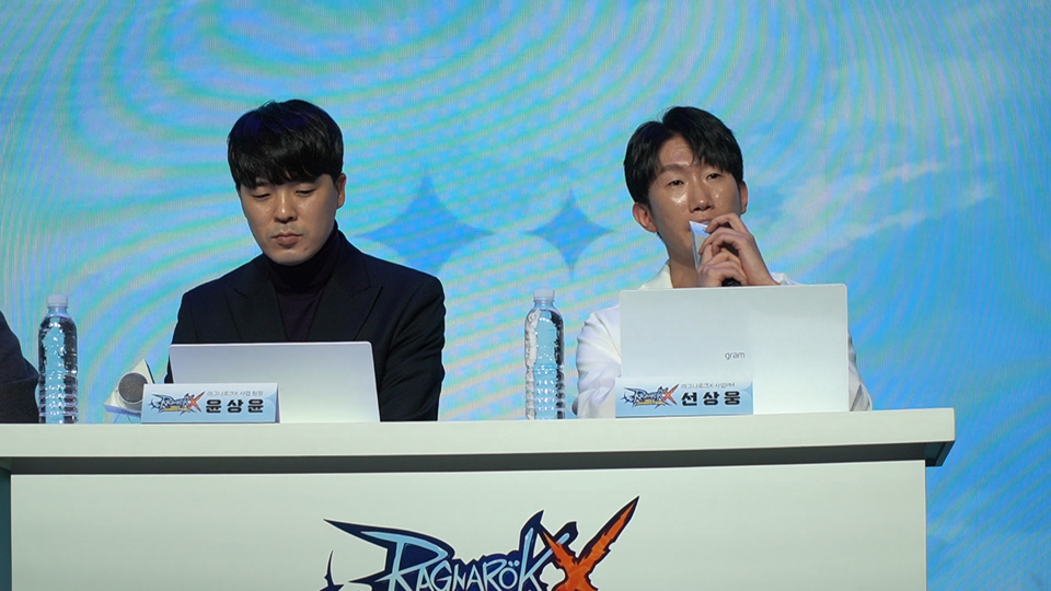 윤상윤 라그나로크X 사업팀장, 선상웅 라그나로크X 사업PM [사진=권찬욱 기자]