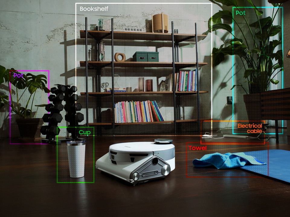 한국표준협회로 부터 국내 최초로 ‘AI 신뢰성 인증’을 획득한 삼성 ‘비스포크 제트 봇 AI’는 사물 인식·분류 기술에 대해 신뢰성을 인정받았다.  [사진=삼성전자 생활가전]