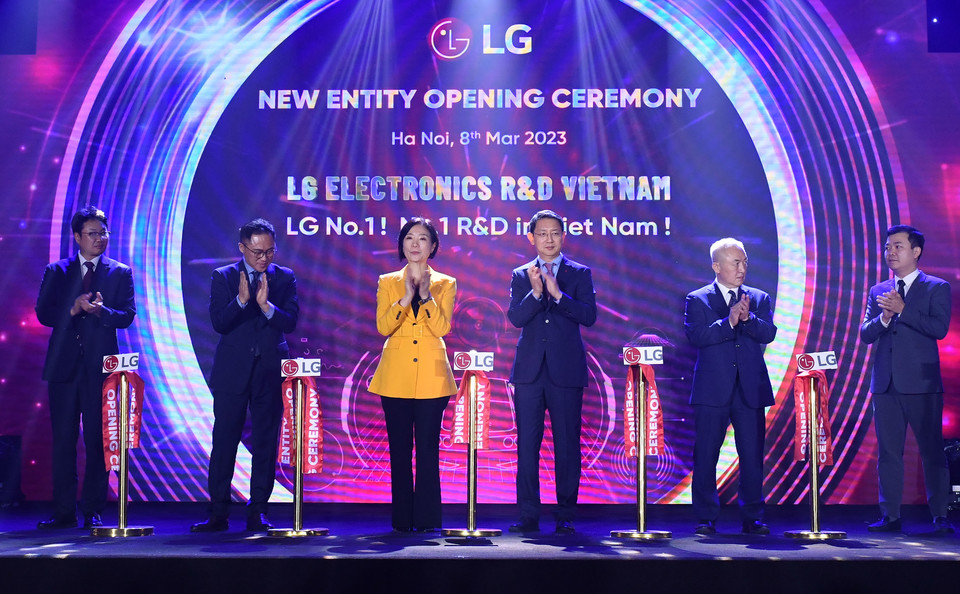 LG전자는 8일 베트남 하노이에서 ‘LG전자 베트남 R&D법인 개소식’을 진행했다. [사진=LG전자]