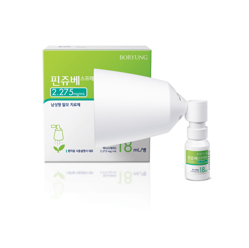 보령이 출시한 뿌리는 탈모약 핀쥬베스프레이(Finjuve Spray) [사진=보령] 