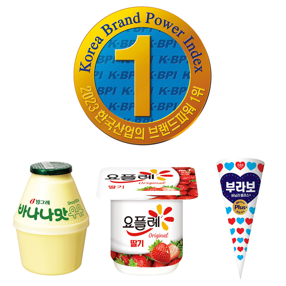 한국산업의 브랜드파워(K-BPI) 3개 부문 1위 (사진=빙그레 제공)