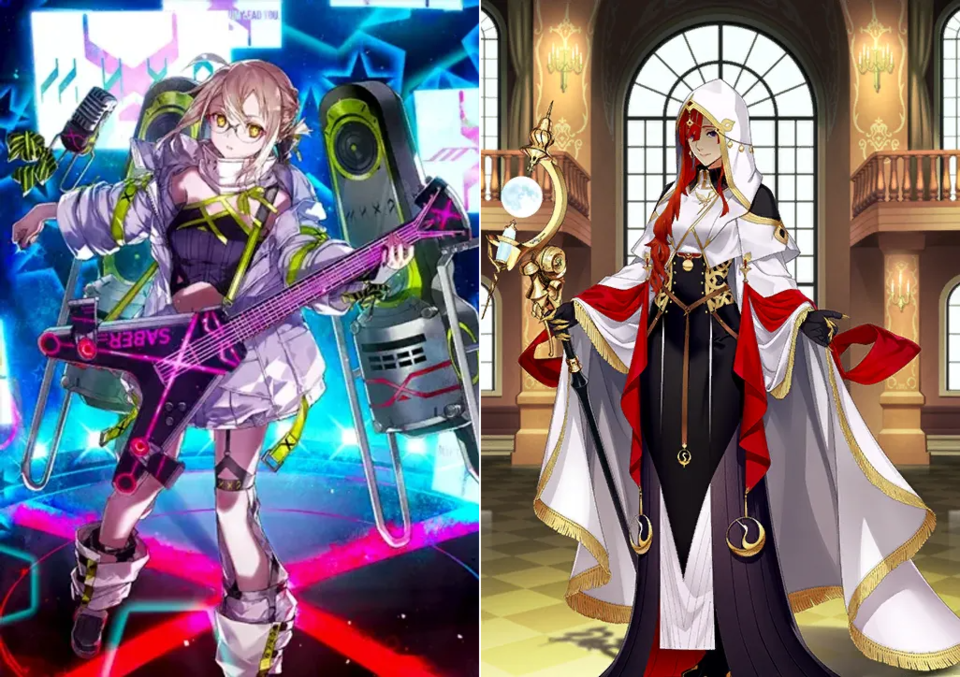 신규 서번트 ‘수수께끼의 아이돌 X 얼터’(왼쪽)와 ‘미스 크레인’(오른쪽) [사진=페이트/그랜드 오더 인게임 캡쳐]