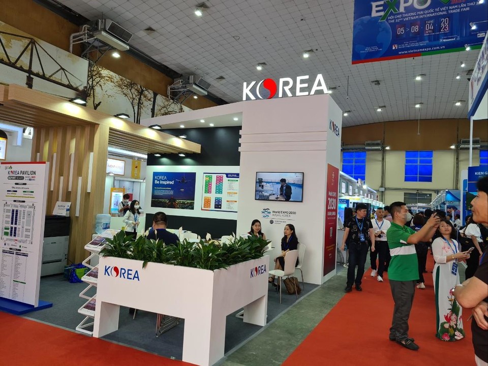 4월 5일부터 8일까지 하노이 국제전시장에서 개최되는 제32회 '베트남 엑스포'에 설치된 한국관 [사진=KOTRA]