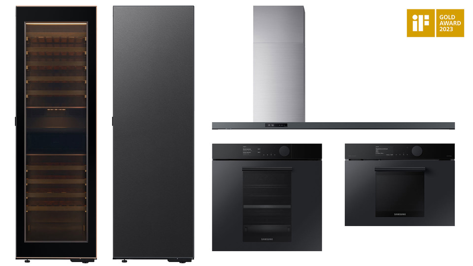 냉장고·와인셀러·오븐·후드로 구성된 비스포크 인피니트 라인 [사진=삼성전자]