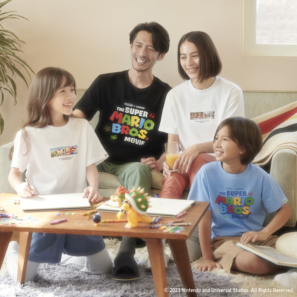 가족이 함께 입을 수 있는 유니클로 ‘슈퍼 마리오’ 그래픽 티셔츠 [사진=유니클로]