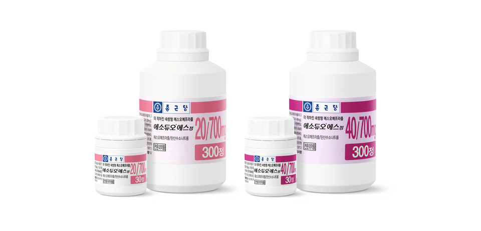 종근당이 출시한 에소듀오에스는 제산제 함량을 낮추고 제형을 축소해 복약순응도를 개선했다. [사진=종근당]