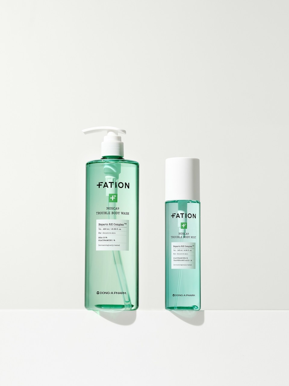 동아제약은 트러블케어 전문 브랜드 파티온이 ‘노스카나인 트러블 바디워시&미스트’를 출시했다고 22일 밝혔다. [사진=동아제약]