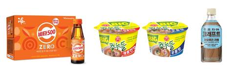 [(왼쪽부터) 광동제약, 오뚜기, 조지아]