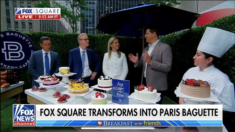 파리바게뜨는 지난 6일(현지시각) 미국 전역에 방송되는 아침뉴스 쇼 프로그램 ‘폭스 앤 프렌즈(FOX and Friends)'에 등장해 주목을 받았다. [사진=SPC]