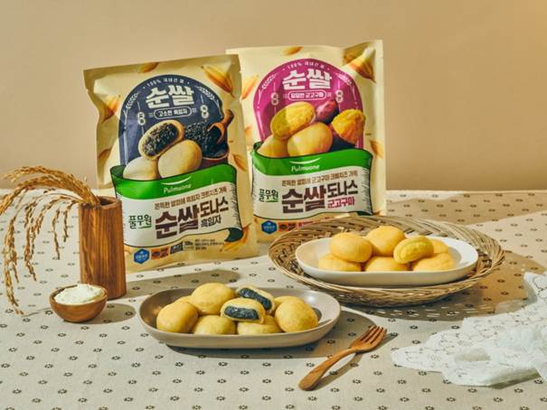 풀무원이 100% 국내산 쌀로 만들어 담백한 맛과 쫀득한 식감을 살린 풀무원 ‘순쌀도나스’ 2종을 출시했다. [사진=풀무원] 