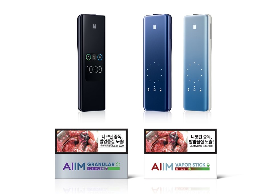 KT&G는 지난달 12일 궐련형 전자담배 ‘릴 에이블(lil AIBLE)’의 전용스틱 2종을 새로 출시했다.  [사진=KT&G]