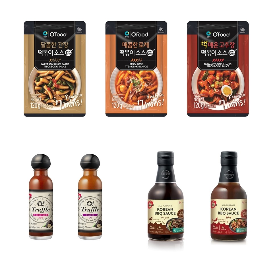 대상 청정원 오푸드가 출시한  글로벌 소스 신제품 7종 [사진=대상 청정원]