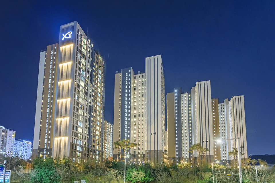 초고속정보통신 특등급 및 홈네트워크 AAA등급을 동시에 인증한 위례자이 더 시티 전경 [사진=GS건설] 